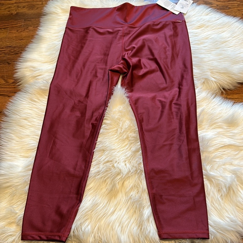 NWT Athleta Elation Shine Tight in Burgundy - Picture 4 of 8